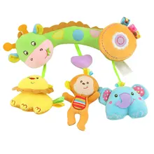 Модные детские плюшевые игрушки с перекрещивающимися полосами, цветные подвески в виде животных, подвесная детская кроватка, детская коляска, детские подарки
