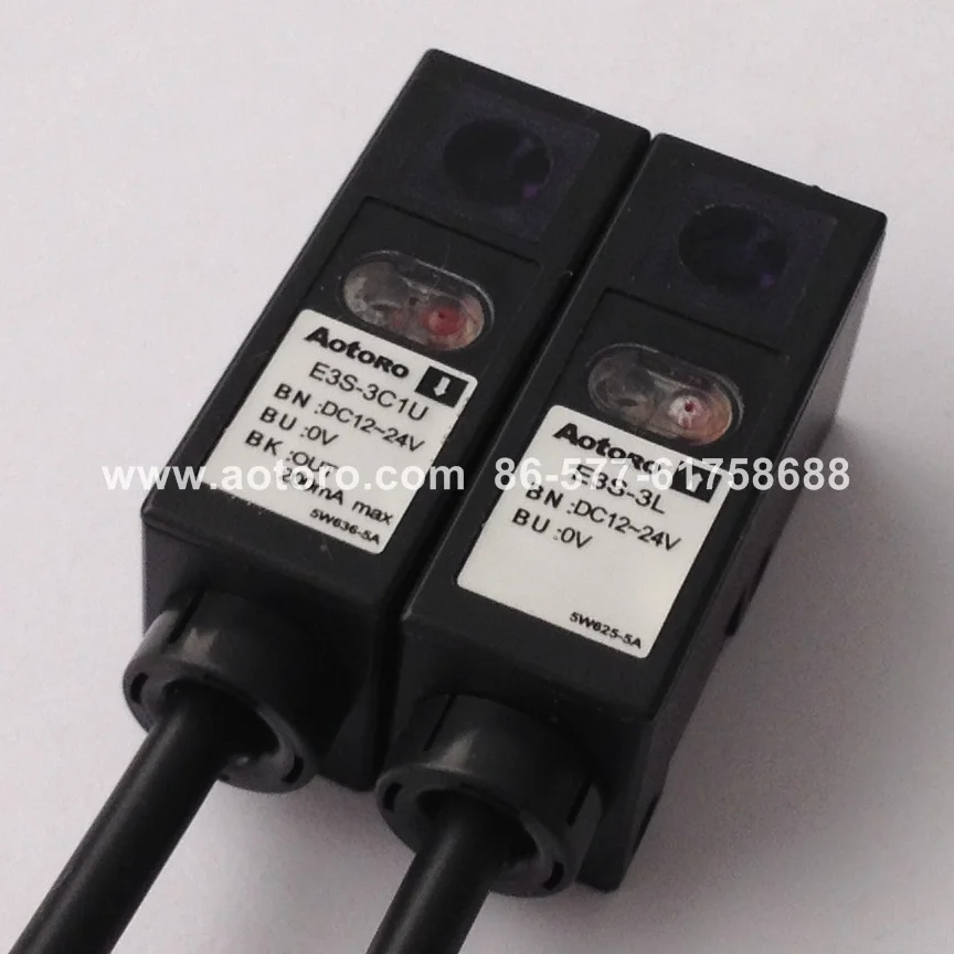 

Infrared sensor E3S-3C1U 3L NPN beam through type photocell switch sensor quality guaranteed