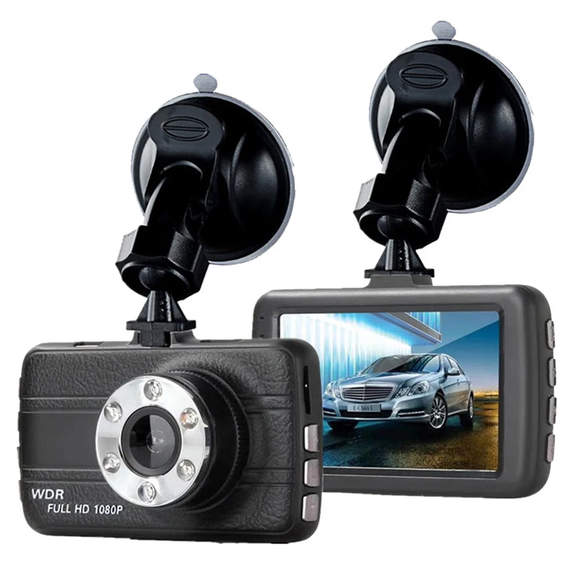 مسجل قيادة السيارة HD للرؤية الليلية الخفية Dashcam وقوف السيارات رصد 1080 P الجبهة الرؤية الخلفية كاميرا مرآة المزدوج تسجيل T671