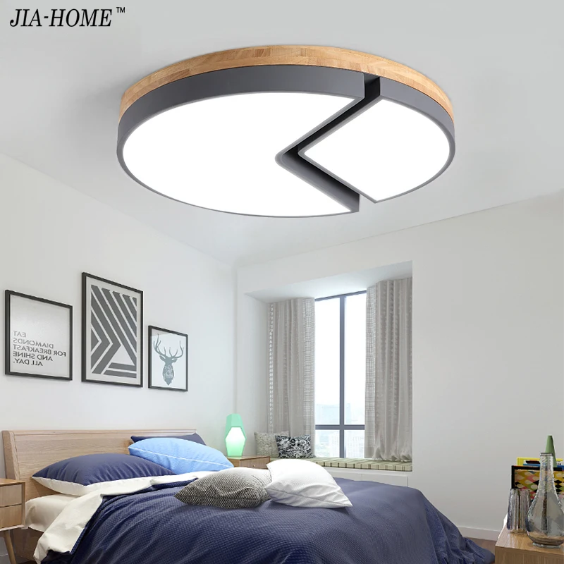 

Wooden Ceiling Lights Remote control For Living Room Bedroom lighting fixture Square Ceiling Lamp home Decorative Lampshade