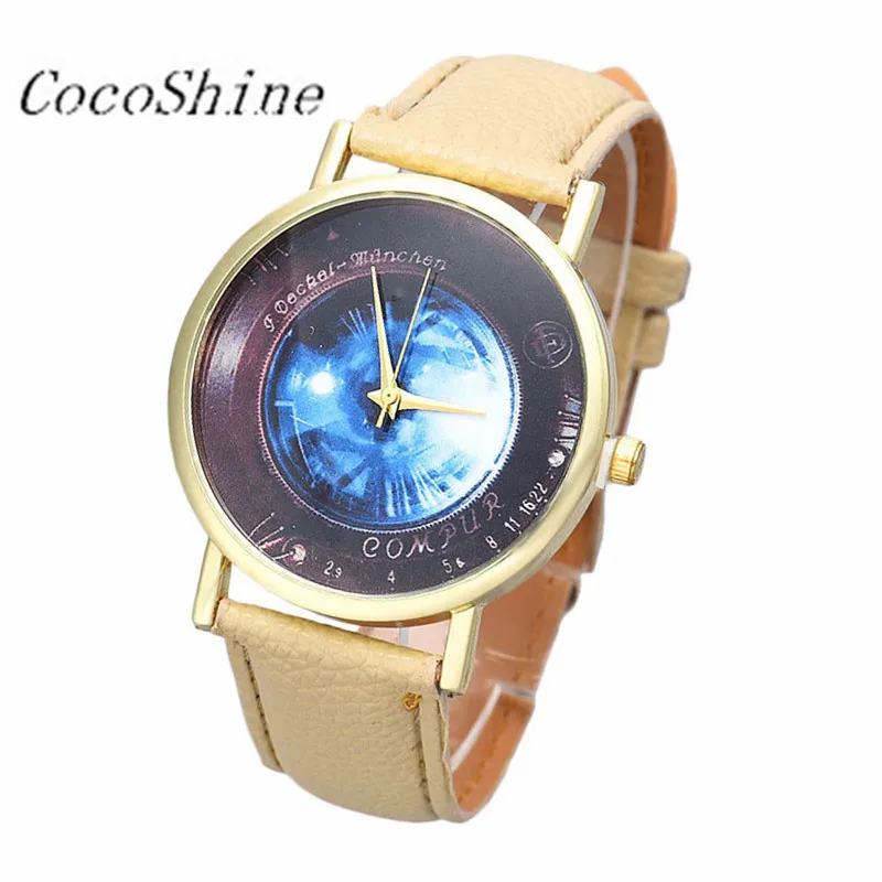 

CocoShine A-918  Women Men vogue Fashion Fresh Blue Dial Pattern Students Watch wholesale Free shipping