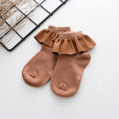 4 цвета, детские короткие носки с кружевным рантом, забавные трикотажные носки для новорожденных, детские носки для малышей, для девочек 16-18 см