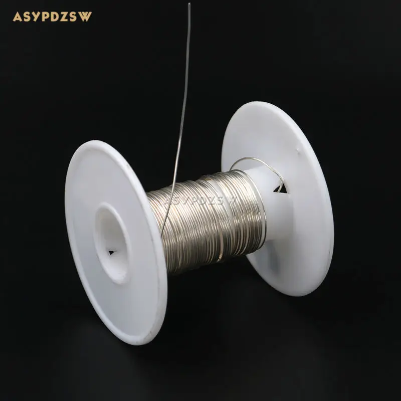 Высококачественная холодная рисованная 9999 серебрянная проволока 0,5 мм-1,0 мм HIFI DIY сигнальная линия спикер провод(1 метр цена
