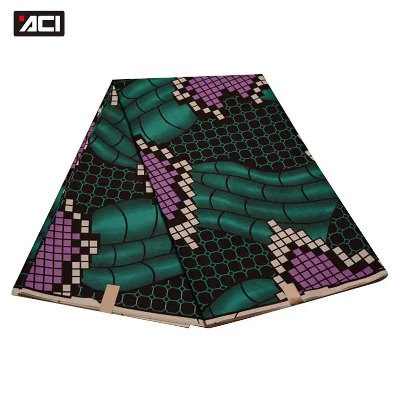 

ACI African Ankara Fabric 6 Yards/Piece Hot Sale Lady Dress Material Polyester Wax Tissu Africain Printed Nigeria Veritable Wax