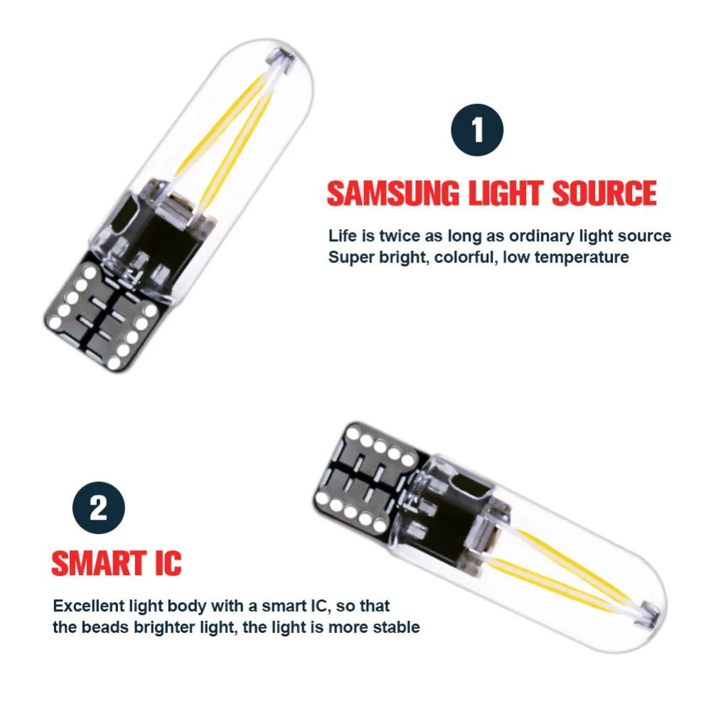 ATcomm 1 шт. светодиодный T10 W5W светодиодный автомобильный сигнальный светильник Canbus s лампы Внутреннее освещение 12 в светильник для автомобиля 194 168 светодиодный автомобильный светильник