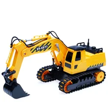 HELIWAY 1:26 Original RC Truck Excavator Toy 2.4G RC Metal Excavators Remote Control Engineering Truck Model Vehicle Toys