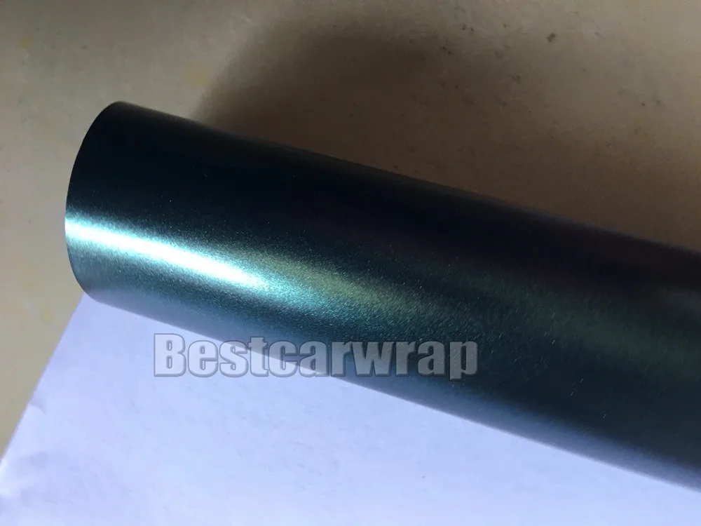 Peacock green satin metallic matte car wrapping film (3)