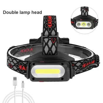 

Multifunction USB Rechargeable LED Headlight 8 Modes LED COB Super Bright Headlights Waterproof #3B22