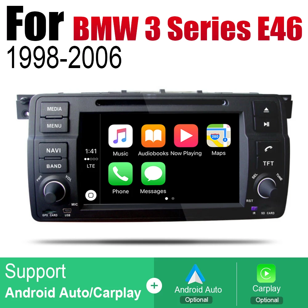 Excellent 2 Din Car Multimedia Player Android Radio For BMW 3 Series E46 1998~2006 DVD GPS Navi Navigation Map Auto audio bluetooth stereo 3