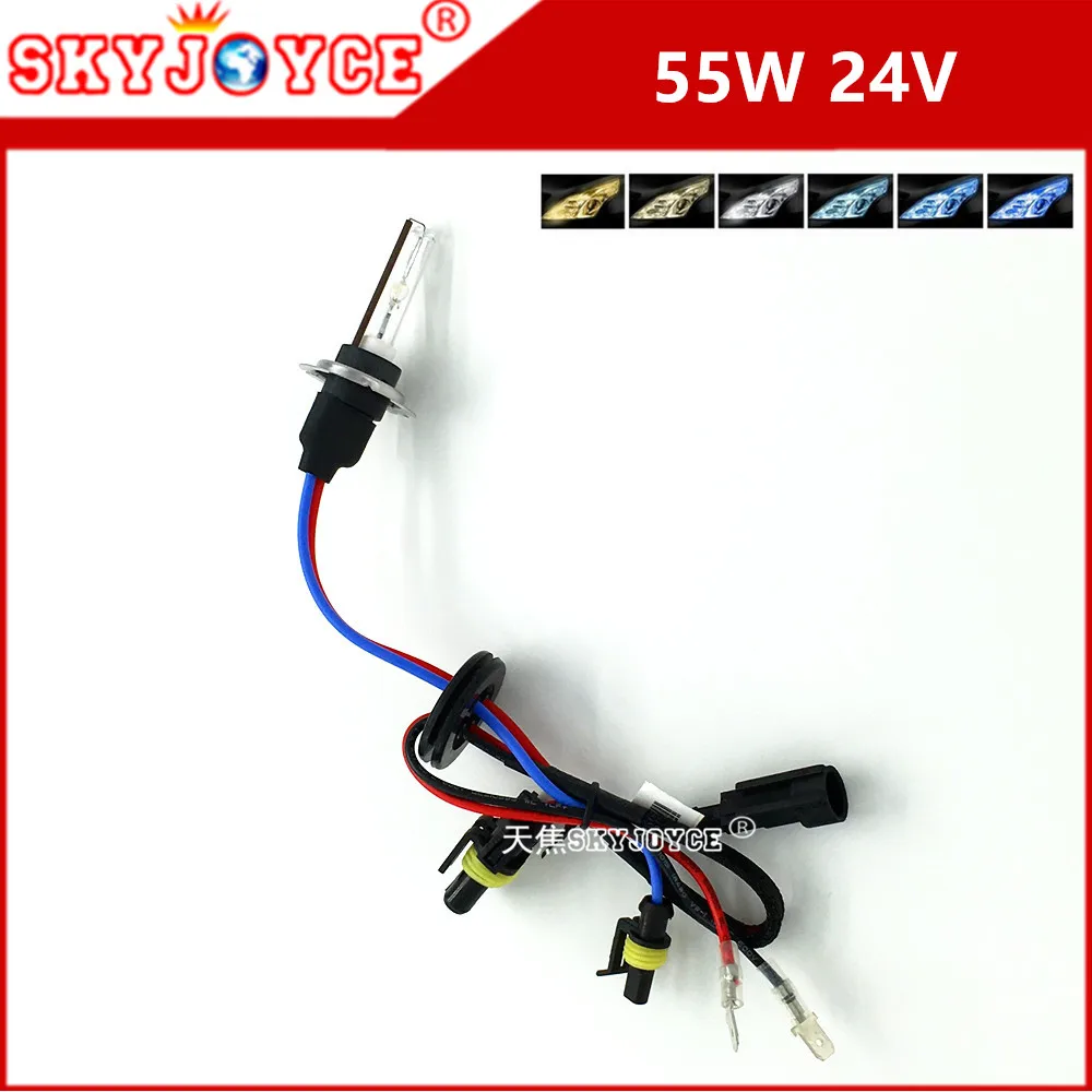 

2pcs 24V Truck Boat DAF FH FM headlight 55W 24V H7 hid xenon bulb for H1 H3 24V hid xenon kit 3000K-10000K 24V kit xenon lamp
