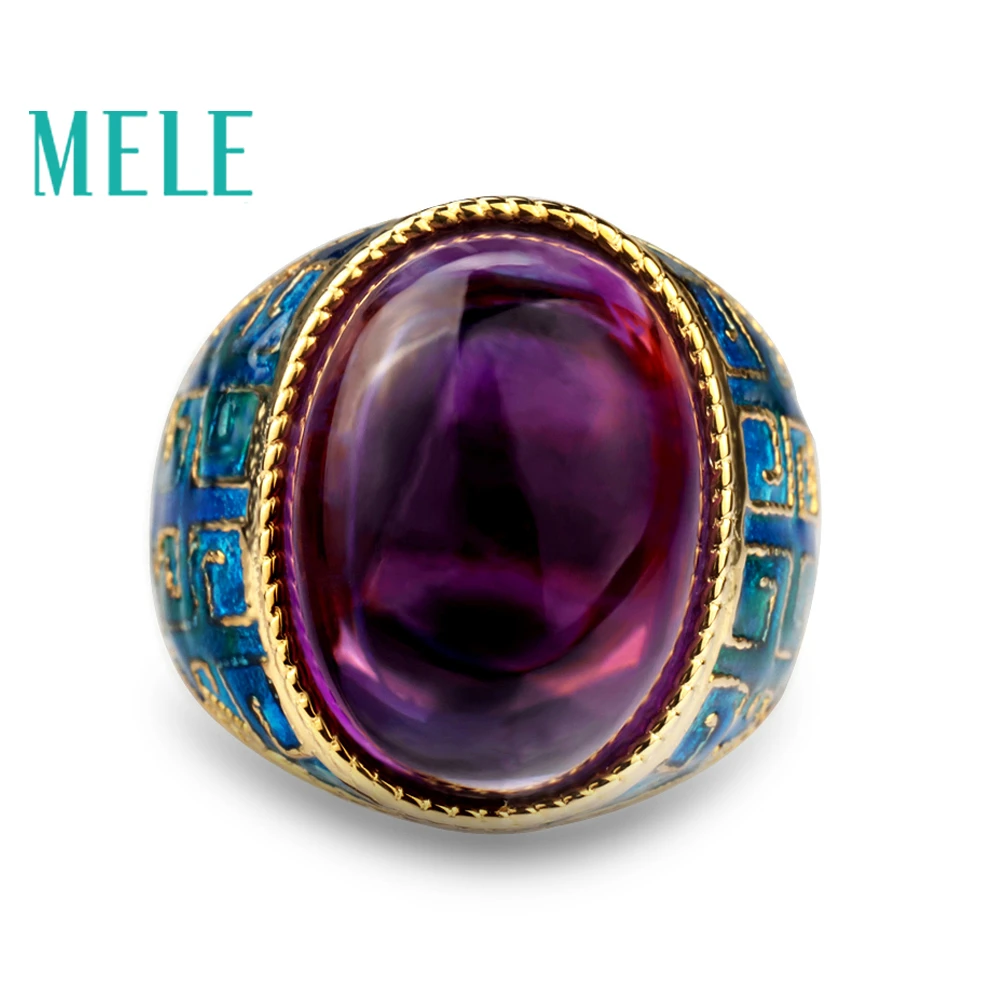 Details about / 925 Streling Silver Amethyst Natural Gemstone Rings For All Size JL/_15