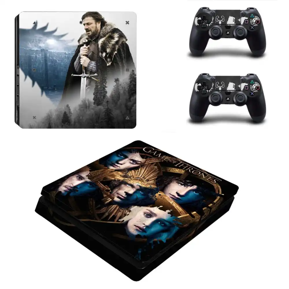 Зимняя наклейка для игры престолов PS4 Slim Skin Виниловая консоли Playstation 4 и