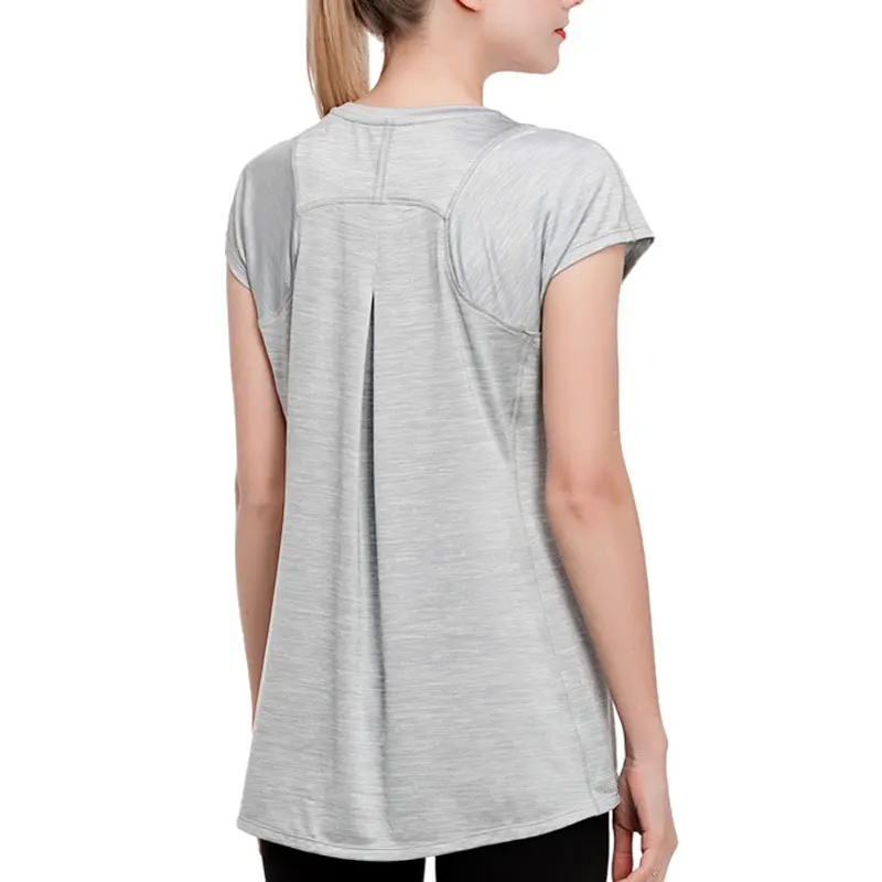 

Smooth Yoga Shirt Women Fitness Clothing Sport Short Sleeve Workout Tops T Shirt Gym Running Tees Female Yoga Tops Active Wear