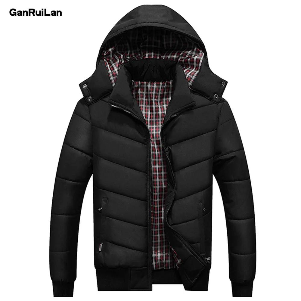 

2019 New Winter Men's Jacket Coats Casual Parkas Slim Warm Thick Outerwear Hooded Overcoat Male Fashion Thermal Jackets JK18049