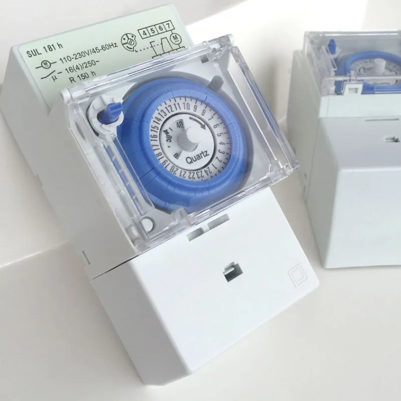 2pcs Analog 24 hours Mechanical Timer Switch SUL181h 220V ACin