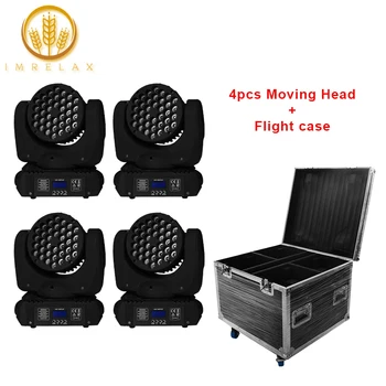 

IMRELAX 4pcs 36*3W RGBW Beam Wash Moving Head Light With Flight Case Package Extraordinary Workmanship Party Stage Effect Light