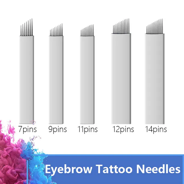 100pcs/lots White 7/9/11/12/14 Needles Permanent Makeup Blades Manual Eyebrow Tattoo Needles Blade 100pcs/lots White 7/9/11/12/14 Needles Permanent Makeup Blades Manual Eyebrow Tattoo Needles Blade