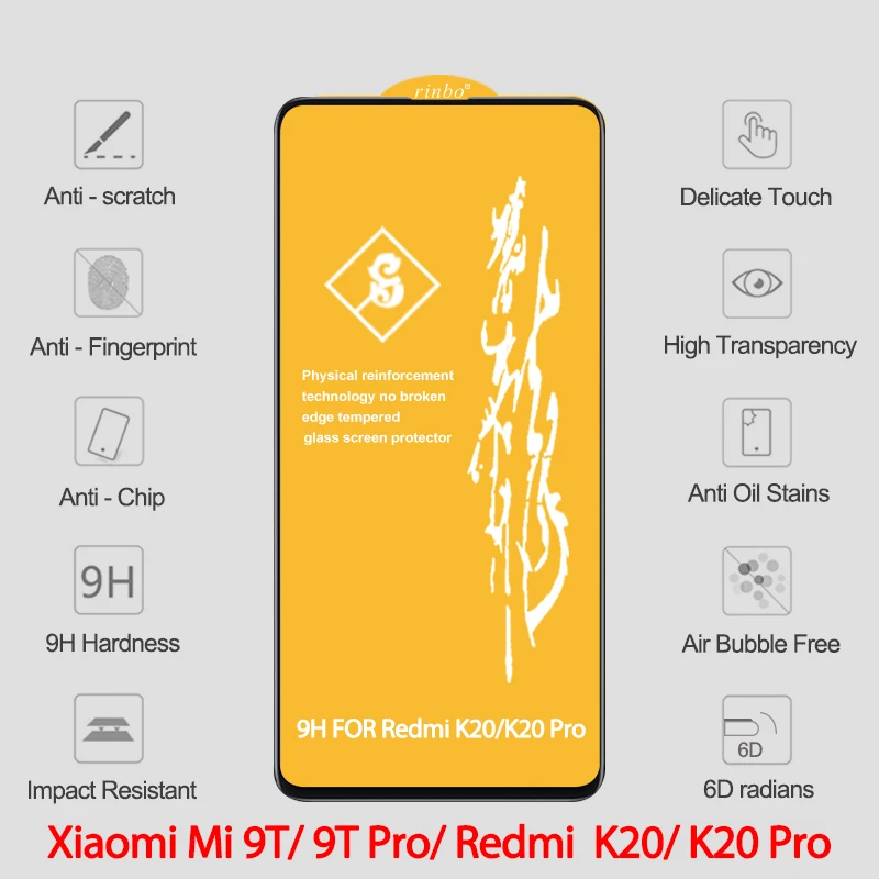 6D закаленное стекло для Xiao mi Red mi Note 7 8 6 Pro 6A 7A Защитное стекло для Xiaomi mi 9T 9 защитное стекло на красном mi Note 8 Pro 7 6