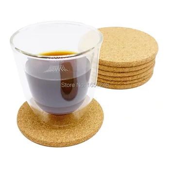 

1000pcs Classic Round Plain Cork Coasters Heat-insulated Cup Mats 10cm Diameter for Wedding Party Gift