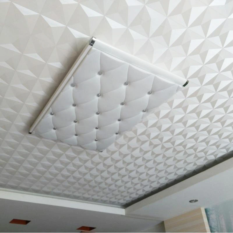 Modern Simple 3D Stereo Geometric White Wallpaper Wall Bedroom Living Room Ceiling Home Decor PVC Waterproof Wall Roll|wallpaper for walls|white wallpaperwhite wallpaper for walls -