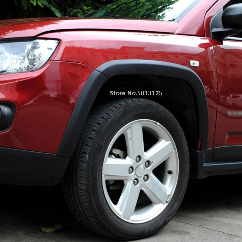 Ceny Dla Jeep Compass 2011 2012 2013 2014 2015 koło samochodowe do przycinania brwi tarcie uszczelka dekoracyjne naklejki 10 sztuk zestaw stylizacje samochodów