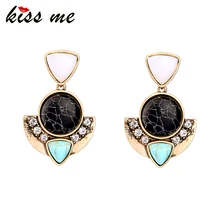 KISS ME уникальные новые массивные серьги дизайн Брендовые женские ювелирные изделия геометрические серьги-гвоздики
