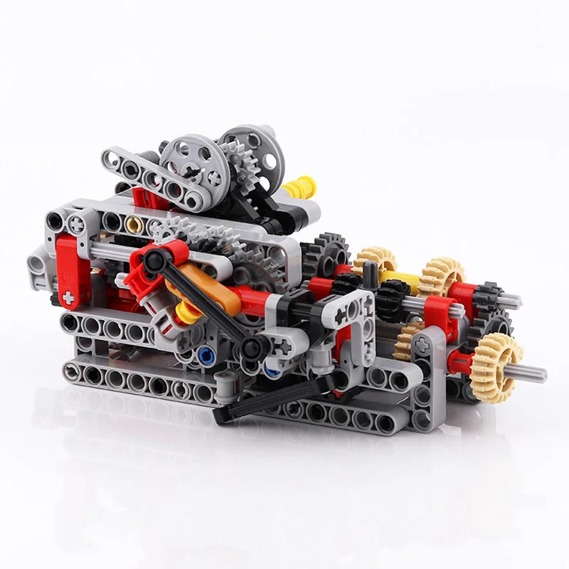 

Technic 8 Speeds Sequential Gearbox Drive Motors System Building Blocks Bricks Bulk Parts Toy Fit For MOC Technic Cars Parts Set