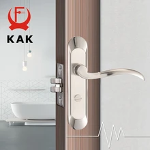 KAK Fashion Mute Bedroom Door Lock Zinc Alloy Interior Door Handle Washroom Kitchen Toilet Anti-theft Lock Furniture Hardware aiboli golden zinc alloy sliding door lock euporean pattern hidde handle interior door lock lock anti theft room wood door lock