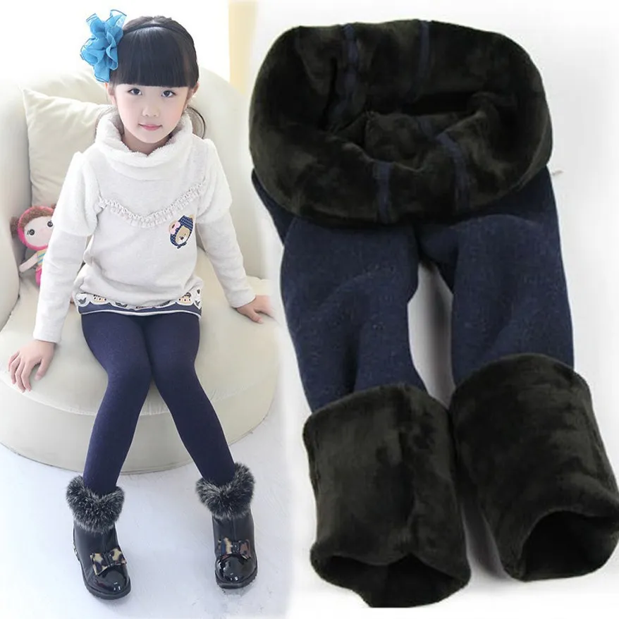 Pants With Fleece Children Winter Pants Girl Kids Girls Leggings Winter