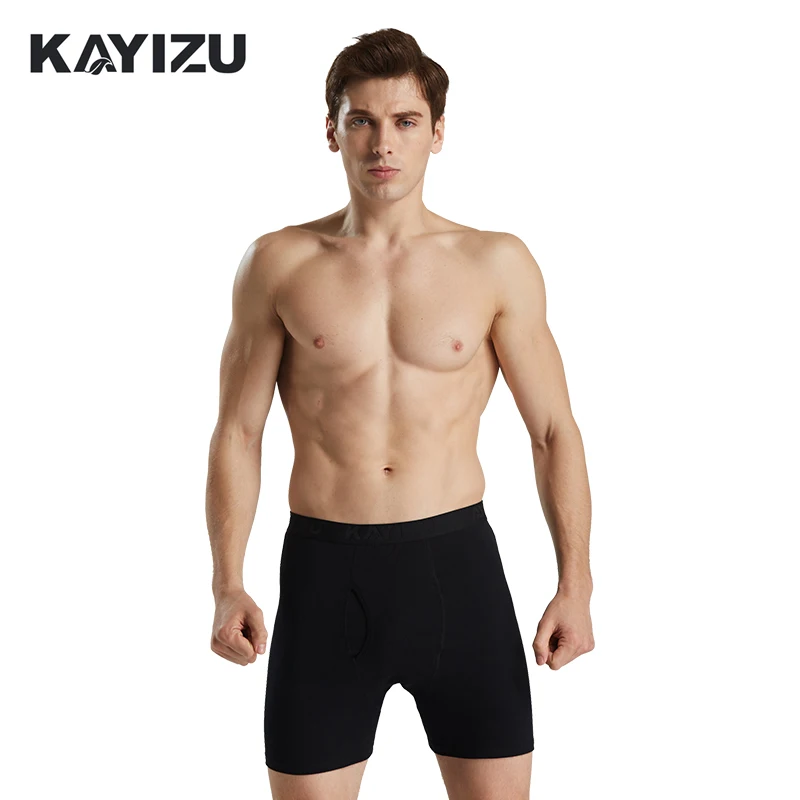 

KAYIZU Cotton Underwears Men Sexy Bulge Pouch Soft Boxers Shorts Underpants Male Underwear Solid Boxer Shorts Cueca Boxer