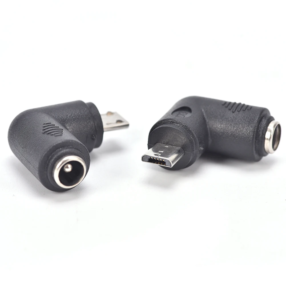 2 шт./лот прямой DC 5 5x2 1 мм Женский Micro USB булавки мужской правый угол адаптеры