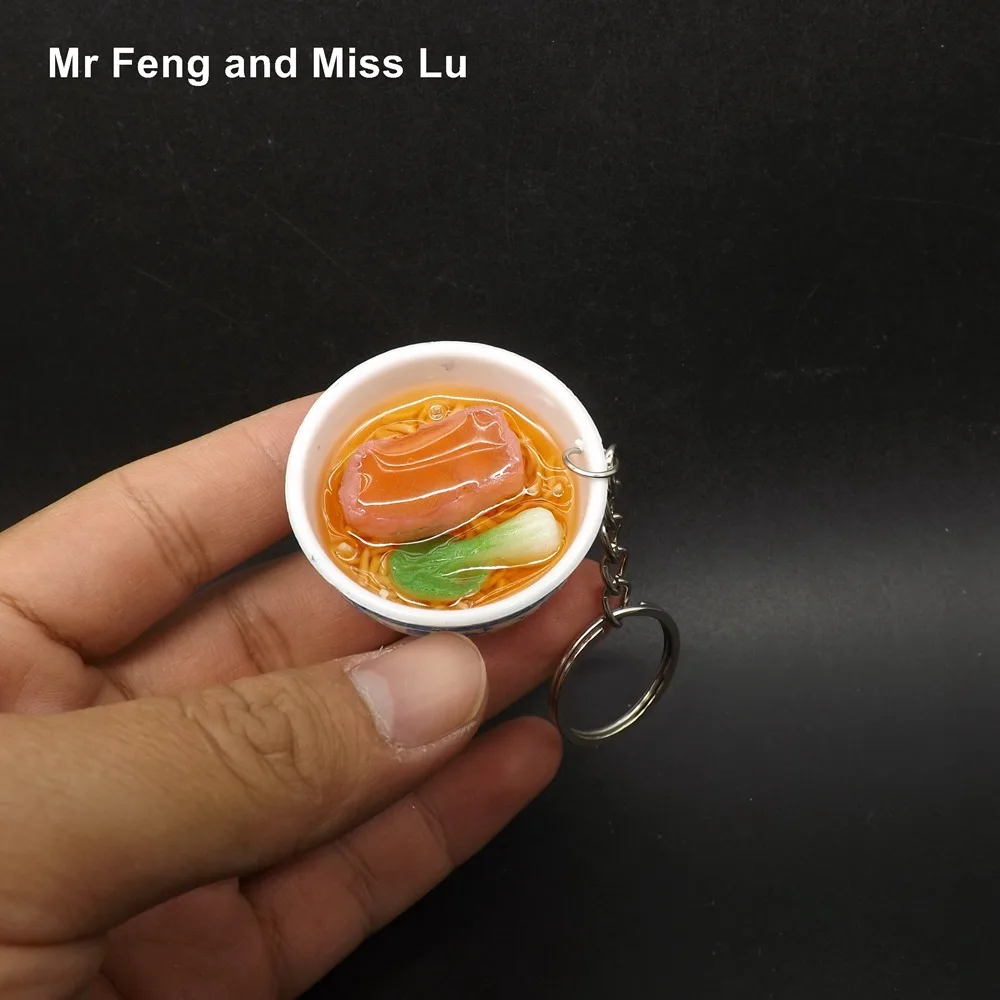 

Simulation Keychain Mini Soup Bowl Food Model Toy For Children