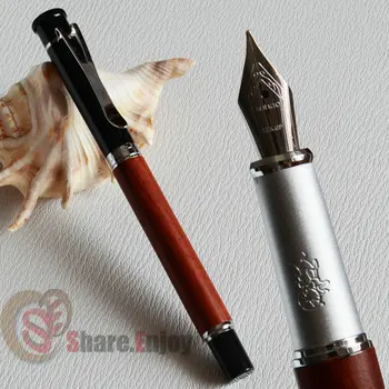 

NOBLE JINHAO Y3 WINE ROSEWOOD AND SILVER MEDIUM NIB FOUNTAIN PEN