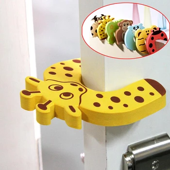 5pc/lot Animal Jammer Baby Kid Children Safety Care Protection Silicone Gates Doorways Decorative Magnetic Door Stopper Gates 1