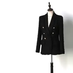 Новый красивый, маленький, милый, Весенний костюм с длинными рукавами в черном перьевом пальто, женский темперамент