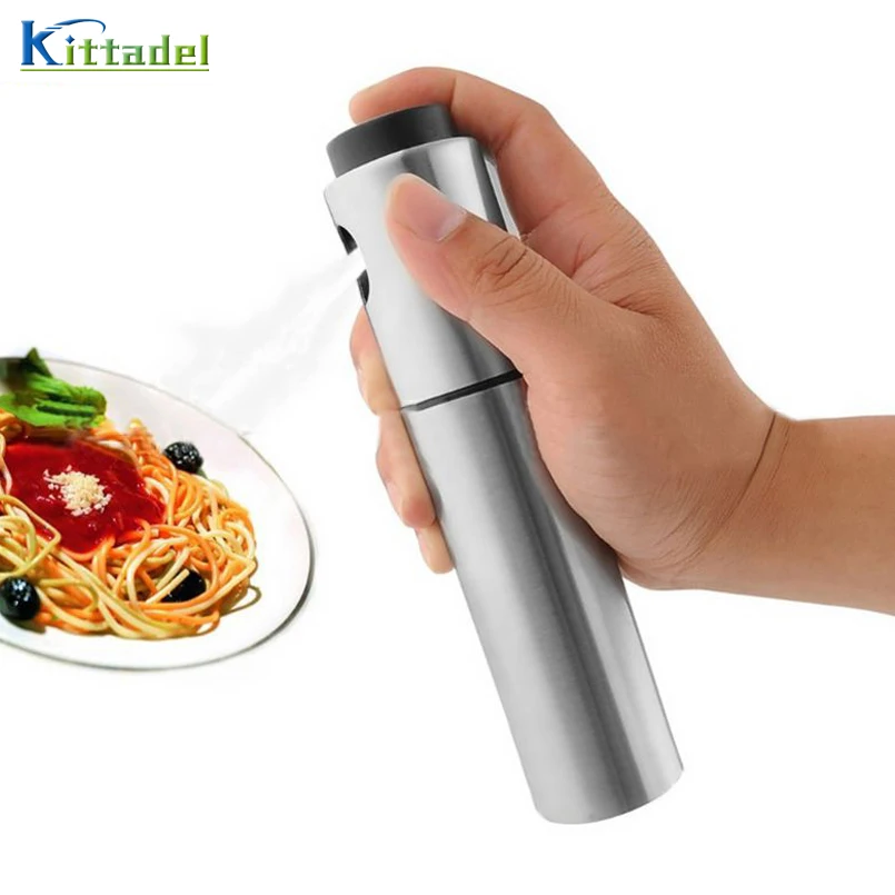 80ML Stainless Steel Oil Spray Pump Olive Mist Fine Spray Bottle