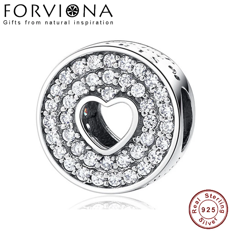 

100% 925 Sterling Silver Beads Anniversary Celebration Openwork Charm Fit Original Pan Charm Bracelet DIY Silver Jewelry