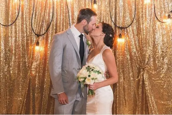 

Sparkly 10FT Width Gold/Silver/Champagne Sequin Backdrop for Wedding/Party Photography Photo Booth Wedding Decorations Backdrop