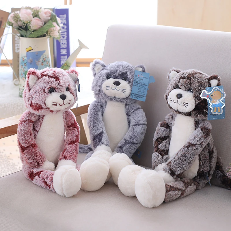 Soft Long Leg Cat Plush Toy Animal Stuffed Toy Baby Cute Cats Appease Doll Kids Sleeping Toys Pillow Birthday Xmas Gift 3 Colors (8)