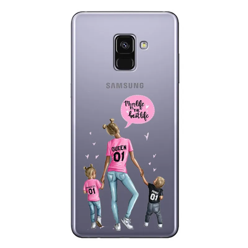 Moda черный коричневый Mae Do Bebe Da Menina Do Cabelo Rainha 01 чехол для samsung S6 7 8 9 Plus Mulher для девочек Tampa Do Telefone - Цвет: TPU