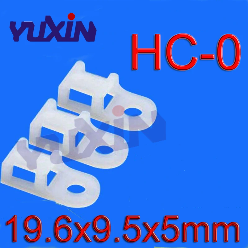 

200pcs 19.6*9.5*5 HC-0 White 3.7mm Screw Hole Nylon Saddle Type Fixed Seat Basement Self-locking Holder Cable Zip Tie Mount Base
