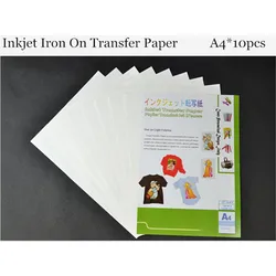 (A4*10pcs) Inkjet Heat Iron On Transfer Printing Paper Iron-on Transfers Papel for Tshirt Thermal Transfer Top Quality HT-150EX