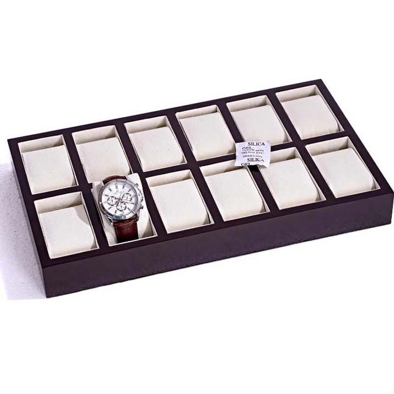 Новая Большая емкость коробка для хранения часов Счетчик Дисплей Коробка для мужчин и женщин часы дисплей часы с пластиной коробка держатель чехол для хранения Лотки