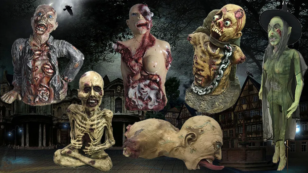 

2019 Halloween Party Decorations Scary Hanging Zombie Mummified Corpse Bloody Vampire Ghost Haunted House bar Horror Props