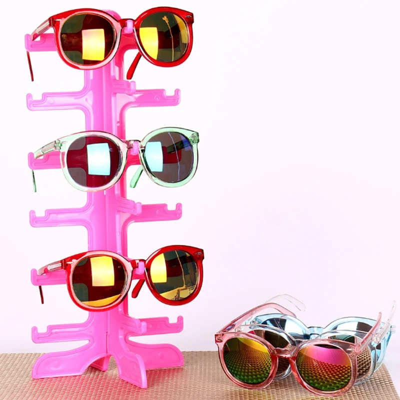 Jewelry Organizer Stand 6Pair Plastic Sunglasses Eyeglass Glasses Frame Rack Display