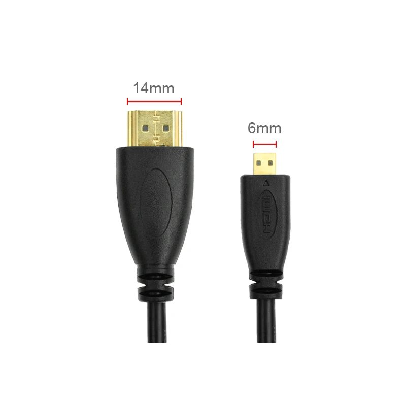 Кабель Micro HDMI для передачи данных для GoPro Hero 7 6 5 4 3+ Sjcam Sj4000 Xiaomi Yi 4K Eken H9r аксессуары для экшн-камеры