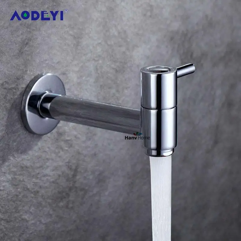 Günstig AODEYI Chrome Finish Badezimmer Waschmaschine Hause Tap Kalten Hahn Einzigen Griff Waschmaschine Wasserhahn Home Bad Chrome Tap