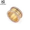 Anillos de boda de zirconia cúbica de moda para Mujer con 3 colores de acero inoxidable Bague para Mujer ► Foto 1/6