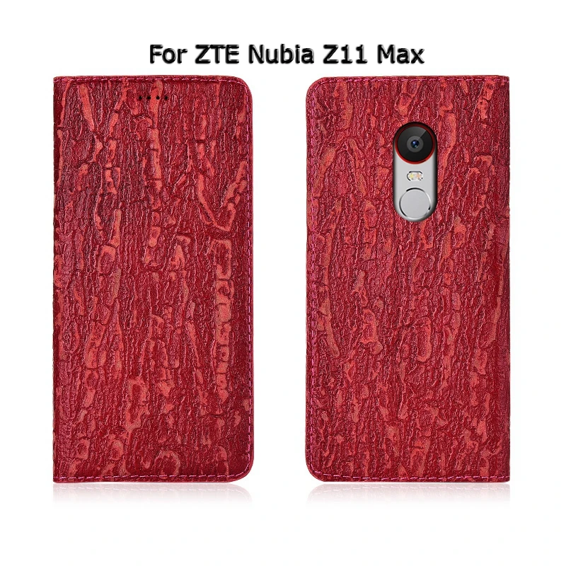 Дерево Текстура натуральная кожа Магнитный чехол для телефона ZTE Nubia Z9 Z11 Mini S Max откидной Чехол-подставка