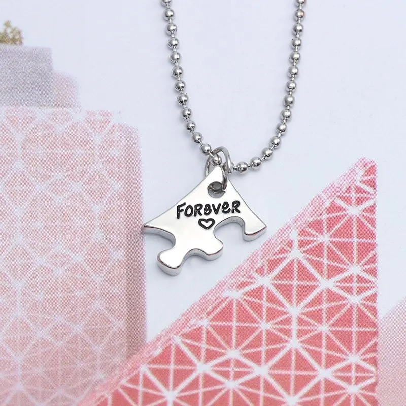 3 Pieces / Set Fashion Best Friends Forever Heart Shaped Pendant Unisex Necklace Commemorative Friendship Gift Dropshipping BFF